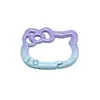 Clips de Resorte Coloridos Gato Kt Anillos Abiertos Anillas de Resorte Llaveros Accesorios Hechos a Mano DIY Conectores de Aleación Venta al por Mayor