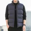 Chaleco de Plumón para Hombre Estilo Coreano Moda Otoño e Invierno Chaleco Abrigo Talla Grande Abrigo Chaleco Cálido