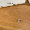 Collar Colgante de Estrella de Mar Redonda de Resina Incrustada de Diamantes, Sencillo y Elegante para el Trabajo y el Uso Casual, Cadena para la Clavícula con un Toque de Gama Alta de Nicho