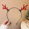 Diadema de Cuernos de Reno Navideña 2024 Diadema Pinzas para el Cabello de Mujer Accesorios para el Cabello de Reno Bosque Campana Tocado