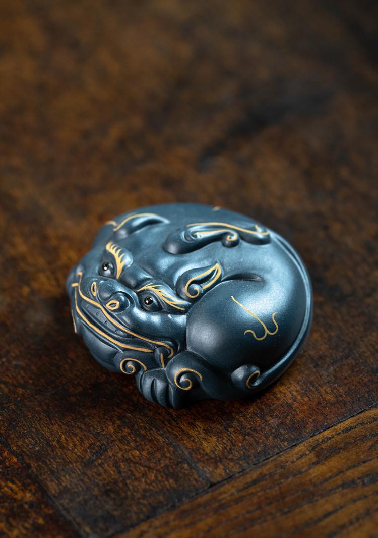 描金貔貅绿泥三款202041