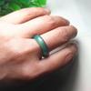 Anillo de Calcedonia de 6mm Anillo para Correr sobre Hielo Accesorios Ágata Anillo para Correr Accesorios 17-18mm Anillo de Ágata para Hombre y Mujer Anillo para Correr