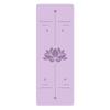 Alfombrilla de yoga de caucho natural y PU antideslizante absorbente de sudor esterilla de fitness ampliada al por mayor logo del salón tipo línea de postura de loto