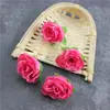 Flores artificiais pequenos botões de chá pequenas flores cabeças de flores casamento flores artificiais flores de seda DIY feito à mão flores decorativas cortinas de contas contas em fio