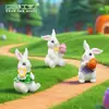 Nuevo producto transfronterizo: adorable figura de conejito de Pascua, linda muñeca de conejito, accesorios de decoración DIY, adornos mini colgantes