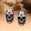Pendientes de Halloween de Venta Caliente Transfronterizos, Pendientes de Calavera Aterradora de Acrílico, Accesorios de Halloween Creativos y de Moda