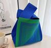 Bolso de mujer con diseño de panda de dibujos animados, bolso de punto a juego, bolso de muñeca, bolso de hombro, bolso de mano