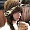 Gorro de Lana Tejido Jacquard Retro Fair Isle para Mujer en Otoño e Invierno, Protección Cálida para los Oídos, Ciclismo al Aire Libre, Protección contra el Frío, Versátil Gorro Lei Feng