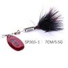 HENG JIA Hengjia popular 7cm5.5g metal lentejuelas giratorias equipo de pesca color pluma anzuelo lentejuelas señuelo cebo