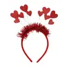 2026 Diadema de Corazón con Lentejuelas Rojas para el Día de San Valentín Transfronterizo Decoración para Fotos de Fiestas y Festivales Tocado Venta al por Mayor en Stock