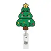 Chaveiro de Natal Acrílico para Estudante de Medicina e Enfermeiro, Porta-Crachá de Identificação Acrílico Retrátil com Fivela de Puxar Fácil