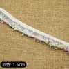 Ribete de encaje plisado de colores, decoración de borde de muñeco de conejo de caja sorpresa de moda, malla de decoración para ropa de muñeca hecha a mano