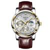 Reloj automático auténtico para hombre, versión coreana de alta gama, simple, luminoso, impermeable, con calendario, reloj de pulsera para hombre, al por mayor