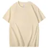 Camiseta hombre marea nacional algodón pesado 220g algodón de Xinjiang Marca de moda logo imprimible holgada ins color liso manga corta al por mayor