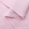 110g Poliéster-Algodón Primavera y Verano 0.1cm Hilo Teñido Raya Fina Tela Ligera Camisa Ropa de Trabajo Rosa Tela Rayada Tejida