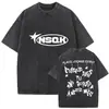 Camiseta Vintage Lavada Nsqk Aoou Piensa en Mí Nuevo Álbum 2025 para Hombre Hip-Hop Gótico