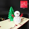 Cartão de felicitações de Natal cartão tridimensional árvore de Natal 3D cartão tridimensional cartão pequeno criativo de Natal negócio de atacado