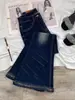 Jeans Azules Oscuros Estilo Chica Picante Americana Micro Acampanados para Mujer Otoño Nueva Llegada Tiro Bajo Adelgazantes Dobladillo Deshilachado Skinny Bootcut Acampanados