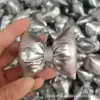 Nuevo lazo de 7 cm accesorios para ropa semiacabado algodón bolsas plateadas zapatos cuero joyería al por mayor