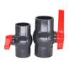 Upvc gris oscuro adhesivo rosca rosca socket manija unilateral válvula de bola interruptor válvula pvc DN50 65 80