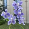 5 Cabeças Monet Bandai Azul Decoração Artificial para Salão de Casamento Flores Artificiais Atacado