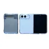 Adecuado para Apple 18 DUO, funda de teléfono de PC con textura de fibra de carbono, funda de teléfono plegable transparente para iPhone 18 DUO