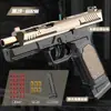 Pistola Glock Amazona transfronteiriça com cartuchos de balas de espuma, arma de brinquedo mecânica de rajada vazia para pendurar, temu
