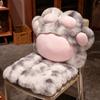 Nuevo lindo cojín de una pieza con garra de gato, cojín de respaldo integrado, cojín grueso para silla de oficina, cojín para estudiante, cojín para glúteos