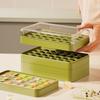 Molde do cubo de gelo doméstico bandeja de gelo de silicone caixa de gelo de armazenamento de gelo geladeira com tampa congelada hóquei no gelo artefato selo de grau alimentício
