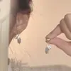 Placa de Incienso para Mosquitos sin Orejas Pinza para Oreja Diseño de Estilo Frío Pendientes Pendientes Largos con Borlas para Mujer Pinza para Oreja Indolora Versátil