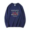Nova Coleção Primavera e Outono 2025 Design de Estampa Abstrata com Letras de Desenho Animado Moda Fácil de Combinar Roupas de Exterior Casuais Tops de Manga Longa para Mulheres