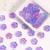Cuentas de vidrio translúcido color flor de cerezo de 14 mm con agujeros rectos para pulseras, collares y accesorios hechos a mano de estilo antiguo para DIY