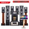 Conjunto de cine en casa Qisheng, amplificador de potencia 5.1 de alta potencia, decodificación dual, DTS Fever Class HIFI, conjunto completo de potencia 7.1