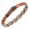 Pulseira Magnética Redonda Popular com Pedras Inteiras Transfronteiriça Moda Europeia e Americana Fecho de Linha Única Pulseira Magnética Antiestática para Mulheres em Estoque
