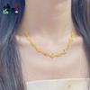 Colar Borboleta Filigrana Vazada Estilo Novo Ouro Areia Vietnamita Feminino Alto Nível Ouro Amarelo Flor Borboleta Clavícula