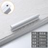 Manija Moderna Simple de Aleación de Aluminio en Forma de Tira Negra Mate Perfil de Aluminio para Armario Gabinete Manija Mate Muebles