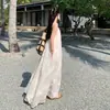 Fuegos Artificiales Estilo Francés Crisantemo Fresco Clásico Relajación Nuevo Estilo Chino Bordado Tridimensional Lino Elegante Vestido de Tirantes para Vacaciones