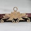 Hongxing DIY Joias Cobre Cor Ouro 24K Preservação de Cor 79*44*10mm Coroa de Cabelo Acessórios de Novo Material B1286