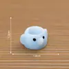 Miniatura creativa de paisaje simulación de pollo y elefante juego de té, juguete de comida decoración DIY, accesorios colgantes, adornos de mesa en miniatura