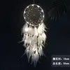 Apanhador de Sonhos Indiano Lua Branca Ornamento Pendurado Estilo Menina Sino de Vento Estilo Floresta Decoração de Quarto Presente de Aniversário Estrela Pena Wu