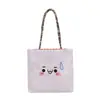Bolso de Lona Bordado Nuevo Otoño 2026 Bolso Tote Pequeño para Mujer Estilo de Oficina Bolsa Cuadrada Vertical