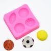 Molde de Silicona para Fútbol Baloncesto Béisbol Fútbol Molde para Voltear Azúcar Chocolate Decoración de Pastel
