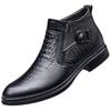 Outono Novos Sapatos Masculinos de Cano Alto Business Zíper Couro Padrão Crocodilo Slip-On Botas Quentes Tamanhos 37-46 Atacado