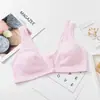 Venta al por mayor de fábrica ropa interior para mediana edad y personas mayores para mujer tipo chaleco fino de abotonadura frontal sin aro metálico sujetador talla grande sujetador para madre