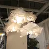 Lustre de Nuvem Estilo Nórdico Europeu Moderno Simples para Shopping Center Hotel Loja de Casamento Loja Temática Pousada Exposição Abajur de Papel