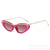 Gafas de sol metálicas con montura pequeña estilo ojo de gato, personalizadas, de estilo europeo y americano, para mujer, gafas de sol de moda retro de alta gama