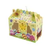 Nueva Caja de Regalo de Pascua de Amazon para Abrir Ventana con Etiqueta de Pollito y Diseño de Huevos de Colores Caja de Papel para Fiestas