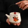 Ano do Cavalo Teapot Criativo Forno Ru Conjunto de Chá Kung Fu Conjunto de Presente Empresarial Cerâmico Boa Sorte Presente de Ano Novo