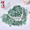 Grava Dongling Verde Cristal de Jade Dongling Adornos de Grava Piedra para Pecera Decoración de Paisaje Gota de Pegamento Manicura DIY