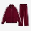 Traje Deportivo Rojo para Caminar para Hombres Danzaor de Plaza de Jiamusi Tres Rayas Fitness Running Ropa Casual Grupo